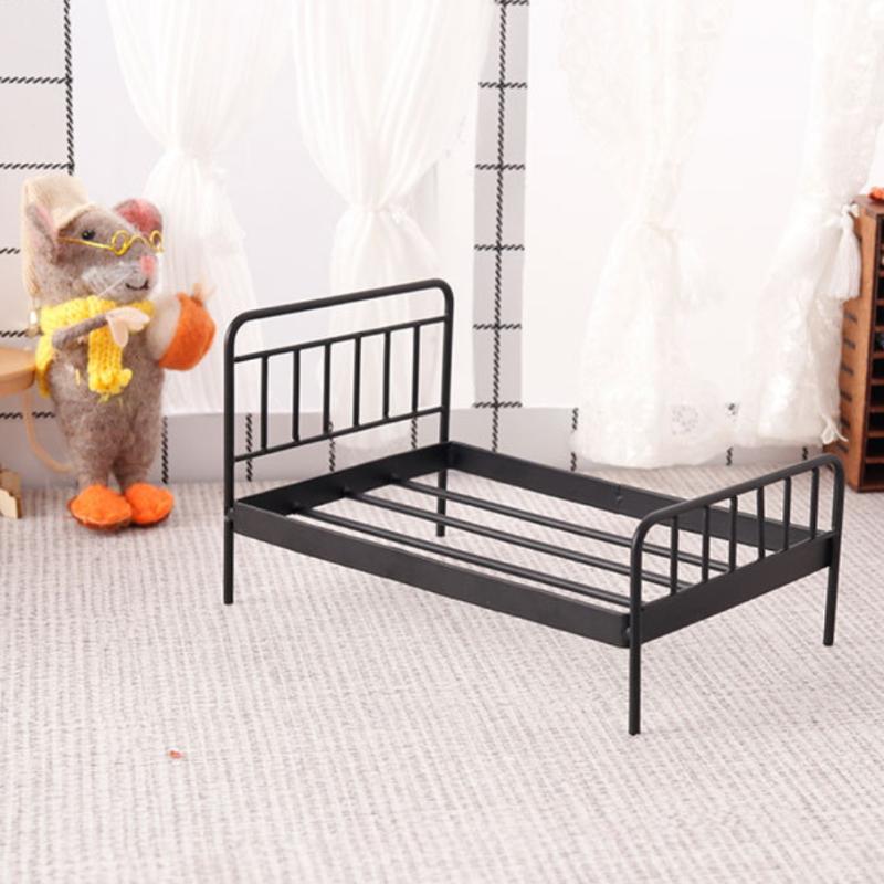 1개 1:12 인형집 미니어처 철제 인형 침대 모델 미 - Bedroom Furniture 리뷰 및 가격