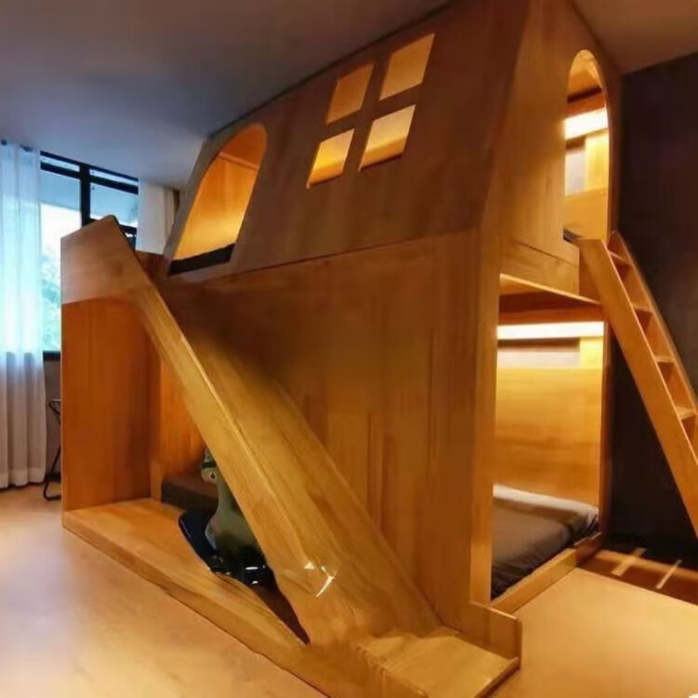 미국산 원목 어린이 트리하우스 벙크베드 공주님 성 로프 - Bunk Bed With Stairs And Slide 리뷰 및 가격